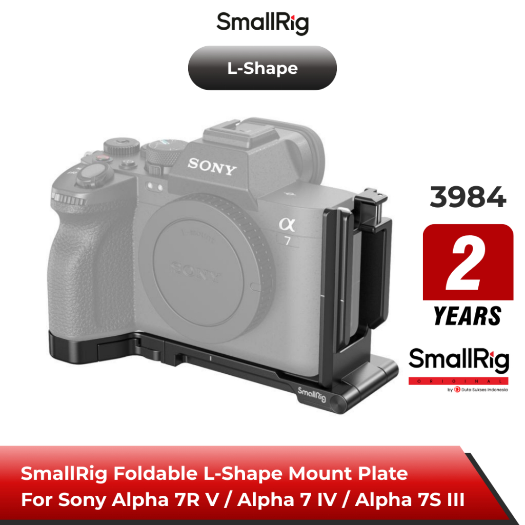 SmallRig Foldable L-Shape Mount Plate for Sony Alpha 7R V / Alpha 7 IV / Alpha 7S III 3984