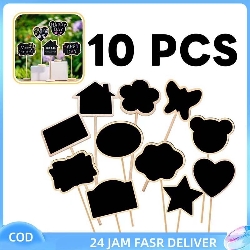

10pcs Mini Chalkboard Stand Papan Tulis Kapur Mini Blackboard dengan Holder, Papan Tulis Mini untuk Kafe Restoran Wedding, Mini Black Board Portable untuk Label Harga Dekorasi
