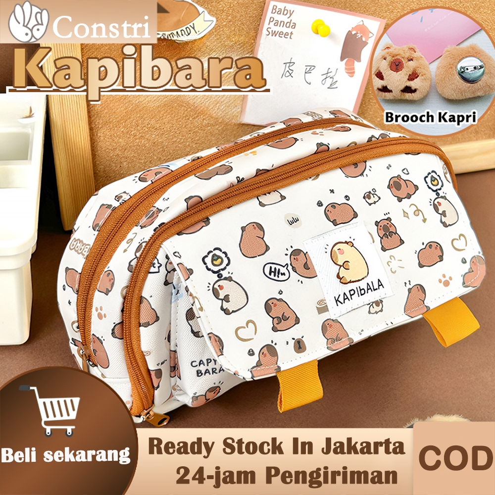 

Kapibala Pencil Bag Pencil Kotak Pensil Kapasitas Besar Kapibala Series Tempat Pensil Lucu Perlengkapan Kantor Sekolah
