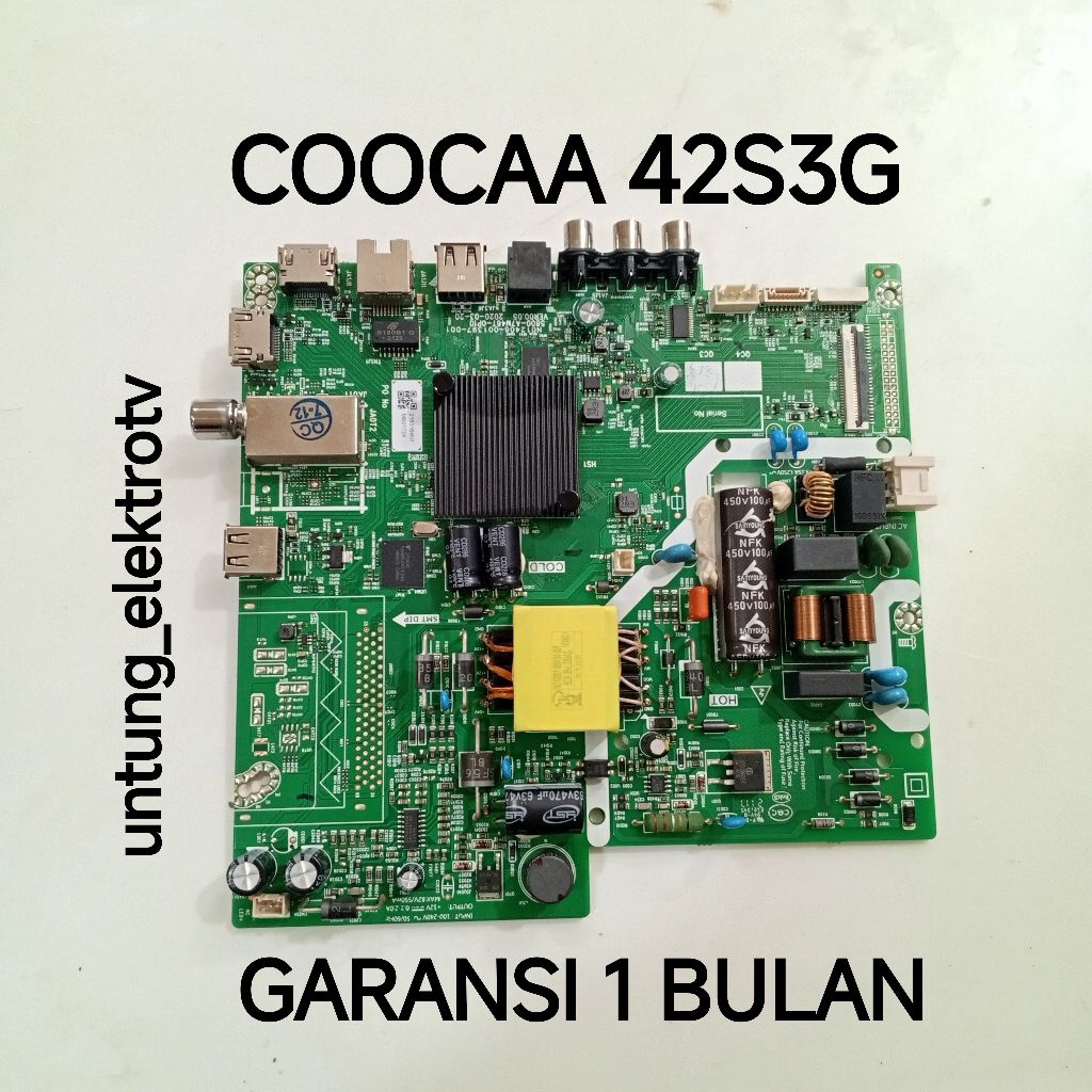 MB TV COOCAA 42S3G MAINBOARD-MOTHERBOARD-MOBO-MODUL MESIN TV LED COOCAA 42S3G