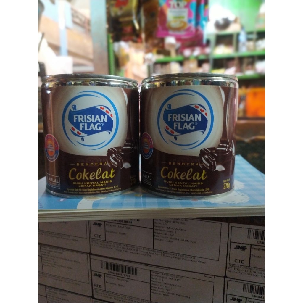 

Frisian flag susu kental manis kaleng coklat& putih 370g