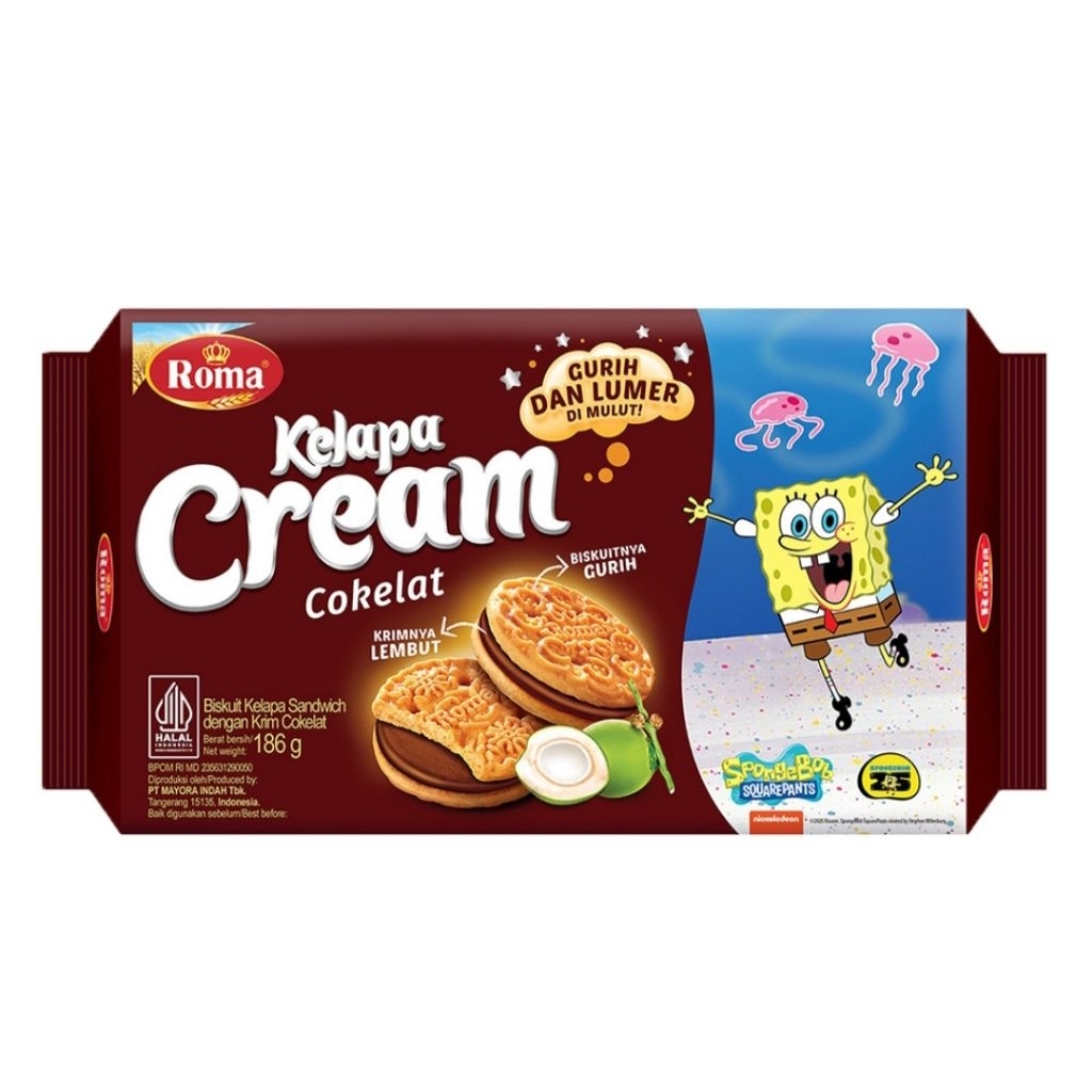 

Roma Biskuit Kelapa Krim Cokelat 186 g