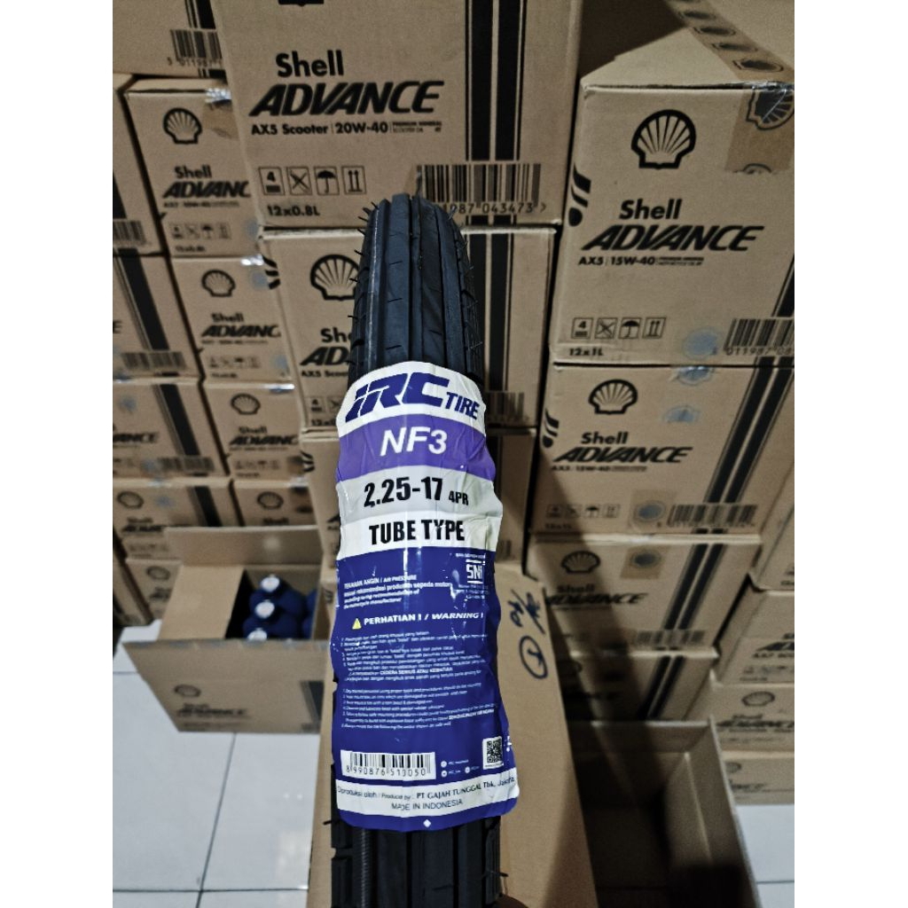 Ban Luar IRC NF-3 225-17 Tubetype / Ban Depan Sepeda Motor Bebek