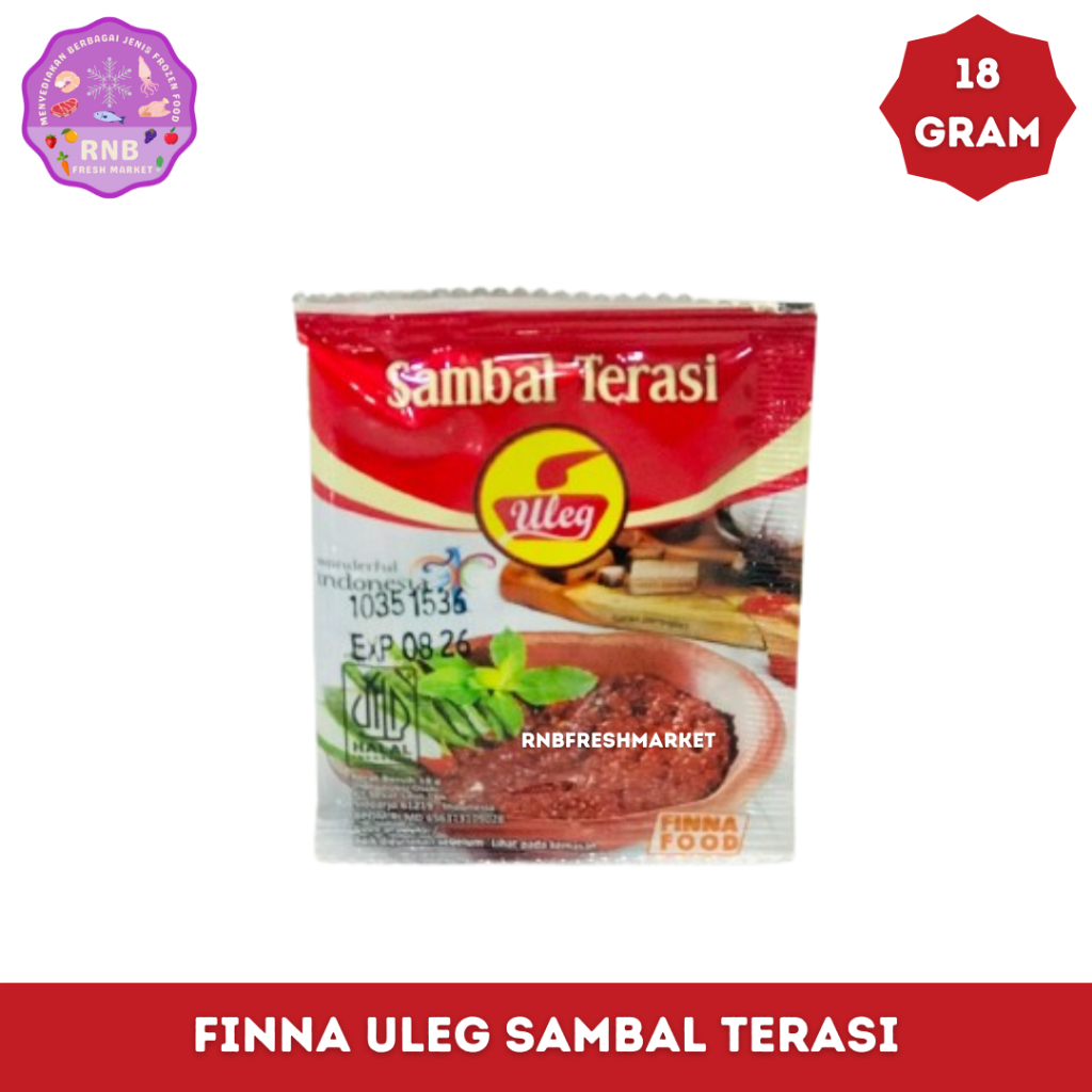 

Finna Uleg Sambal Terasi Netto 18 Gram