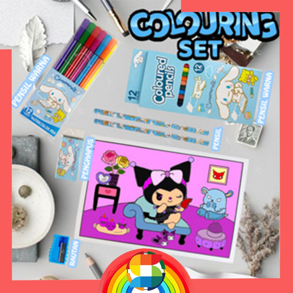 

Alat Mewarnai Anak Set/ Kertas Mewarnai Anak Lengkap/ Alat Tulis Set 704A