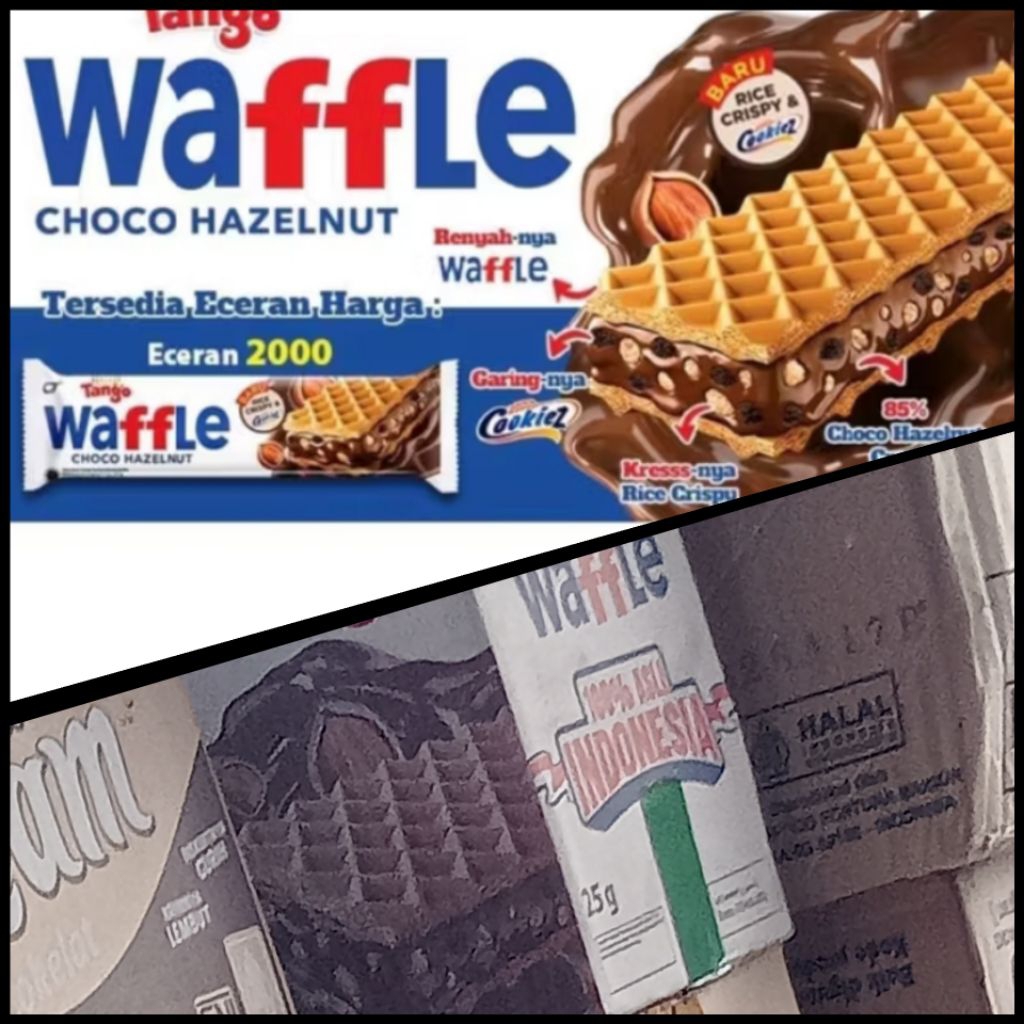 

waffle tango hazelnut 1dus isi 8box/tango waffle hazelnut