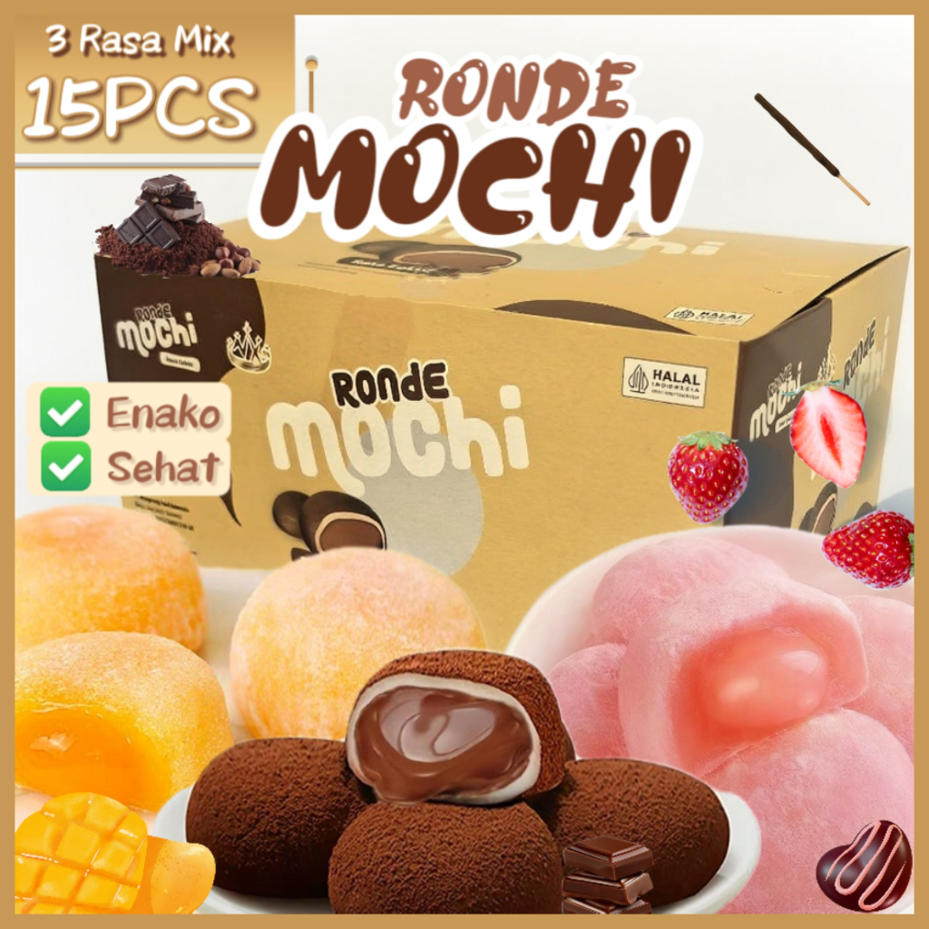 

【HALAL】Mochi Ronde Coklat 12-15pcs 3 Rasa Mochi Mangga /Super Coklat / Mochi Stroberi MIX/ 10PCS 1 Kotak / 15PCS 1 Kotak Murah Mixed conley