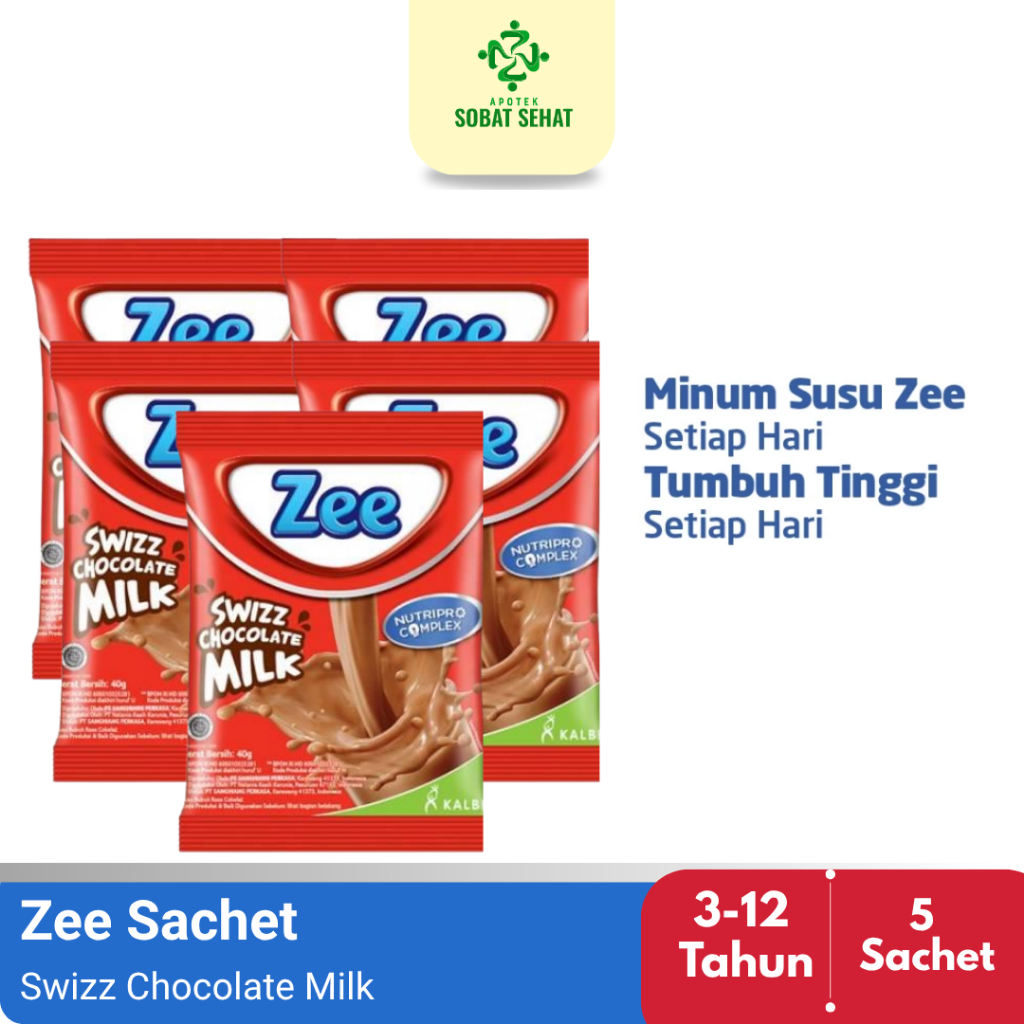 

[ 5 SACHET ] - ZEE Sachet Rasa Swizz Chcocolate - 40 gram - susu dengan Nutriprocomplex+