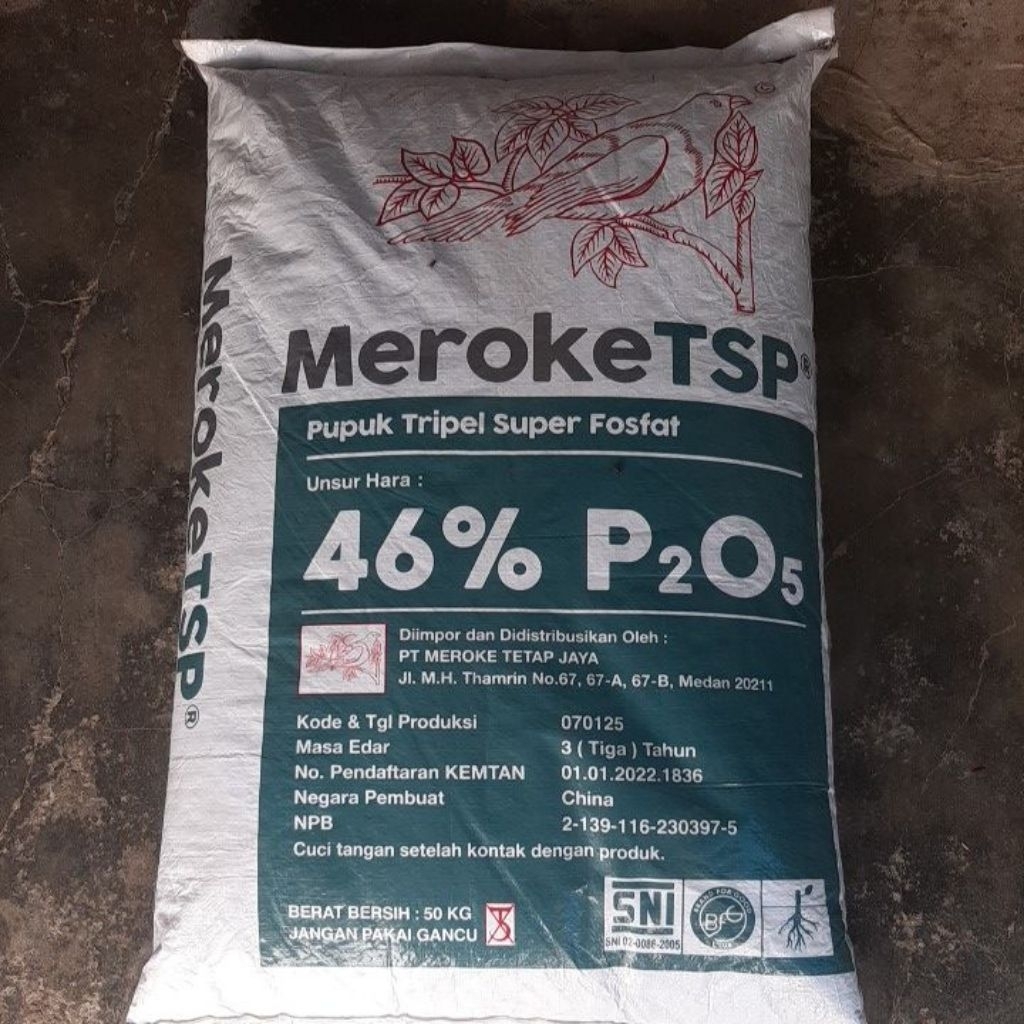 PUPUK TSP MEROKE KEMASAN 50 KG