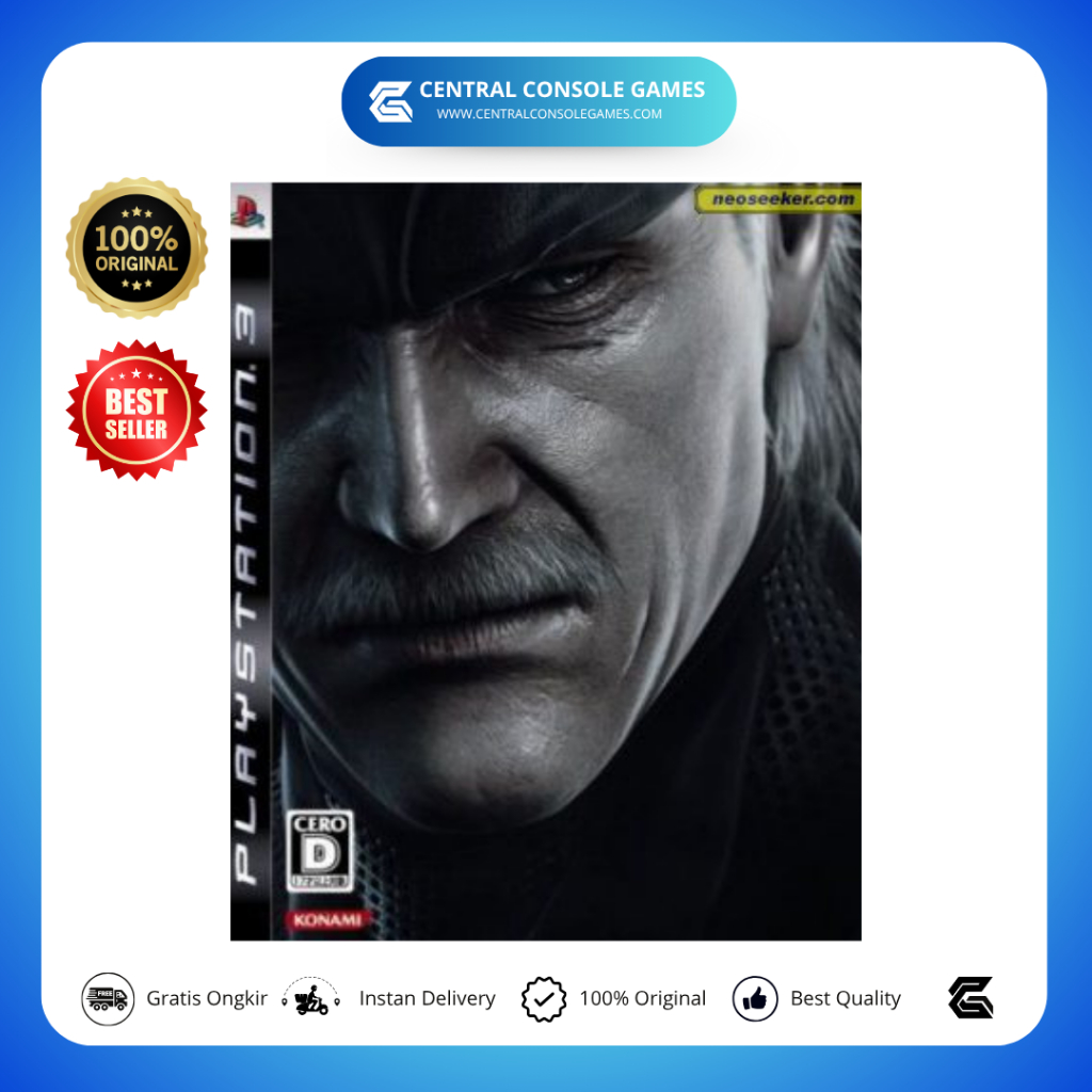 BD Kaset PS3 Metal Gear Solid 4