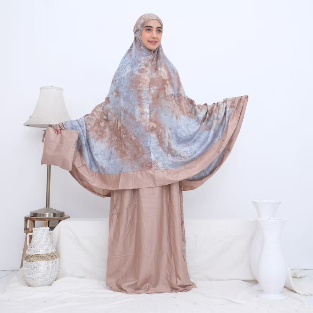 mukena Bali jumbo motif tiedye