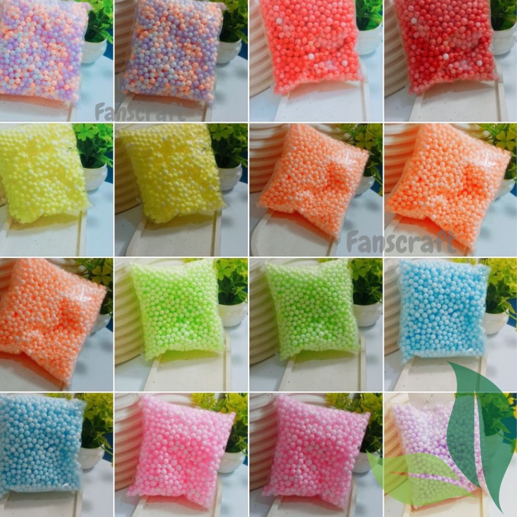butiran styrofoam/ butiran gabus warna warni kecil