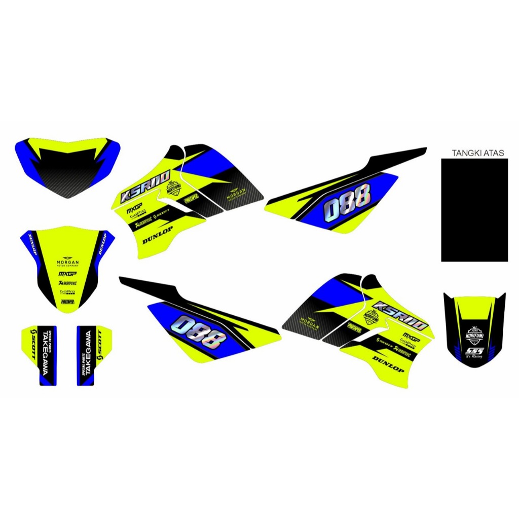 Decal Stiker Ksr Dekal Sticker Striping Rockstar Custom Full Body KSR