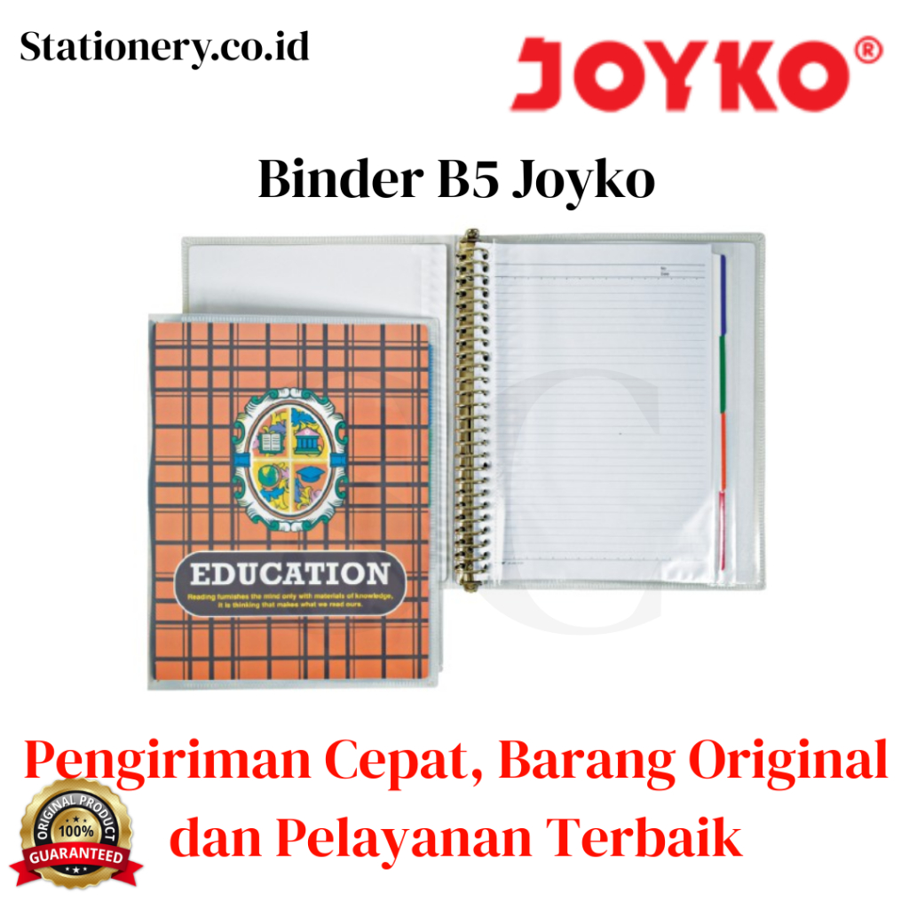 

Buku Binder File B5 Education Joyko / Binder Motif Boxy Campus 26 Lubang / Binder Note Besar B5
