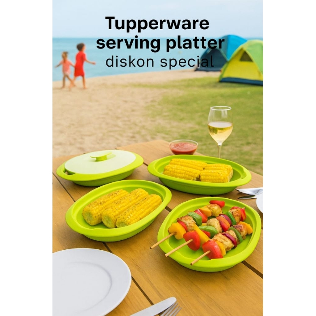 Tupperware Blossom serving Platter wadah saji prasmanan
