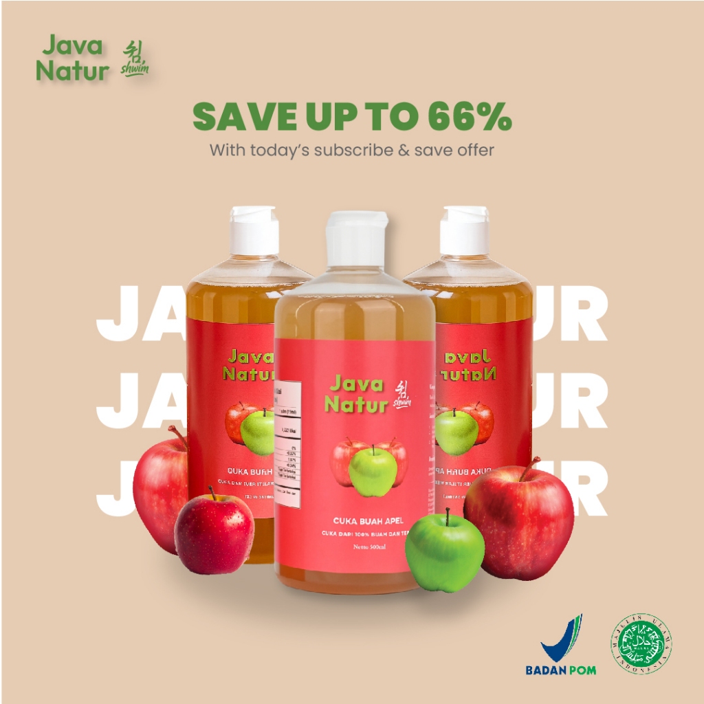 

[JAVA NATUR] Cuka Apel Premium - Paket Hemat 3 Botol