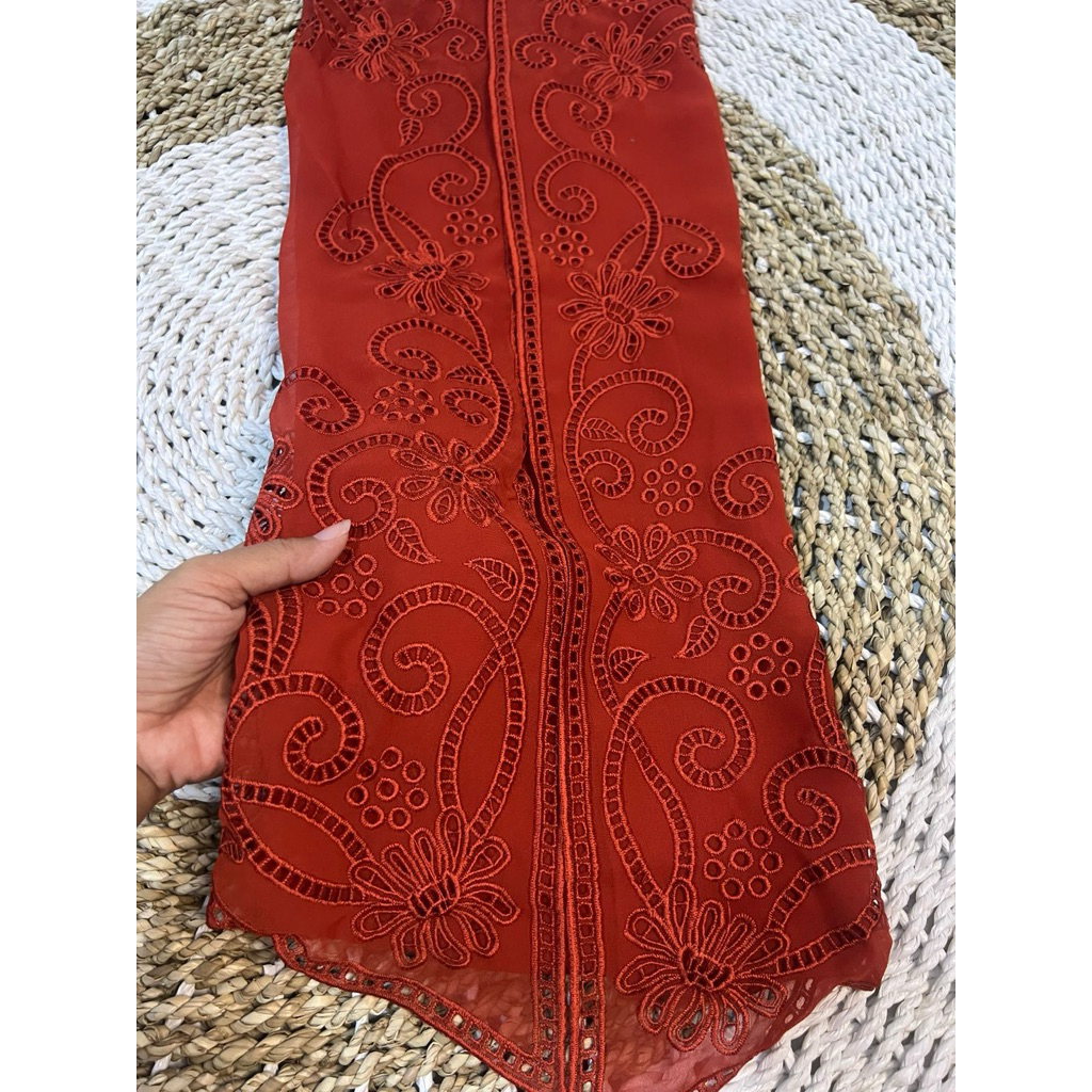 Kain sifon bordir motif mix - bahan kebaya bordir crepe - sifon crepe bahan kebaya motif mix