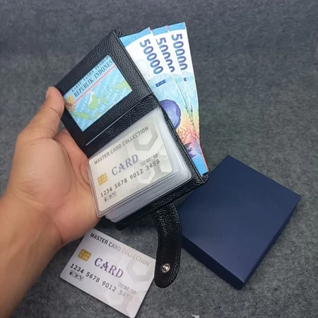 COD Dompet Kartu ATM Dompet Kartu Bahan Kulit Sapi Asli Dompet Kartu ATM