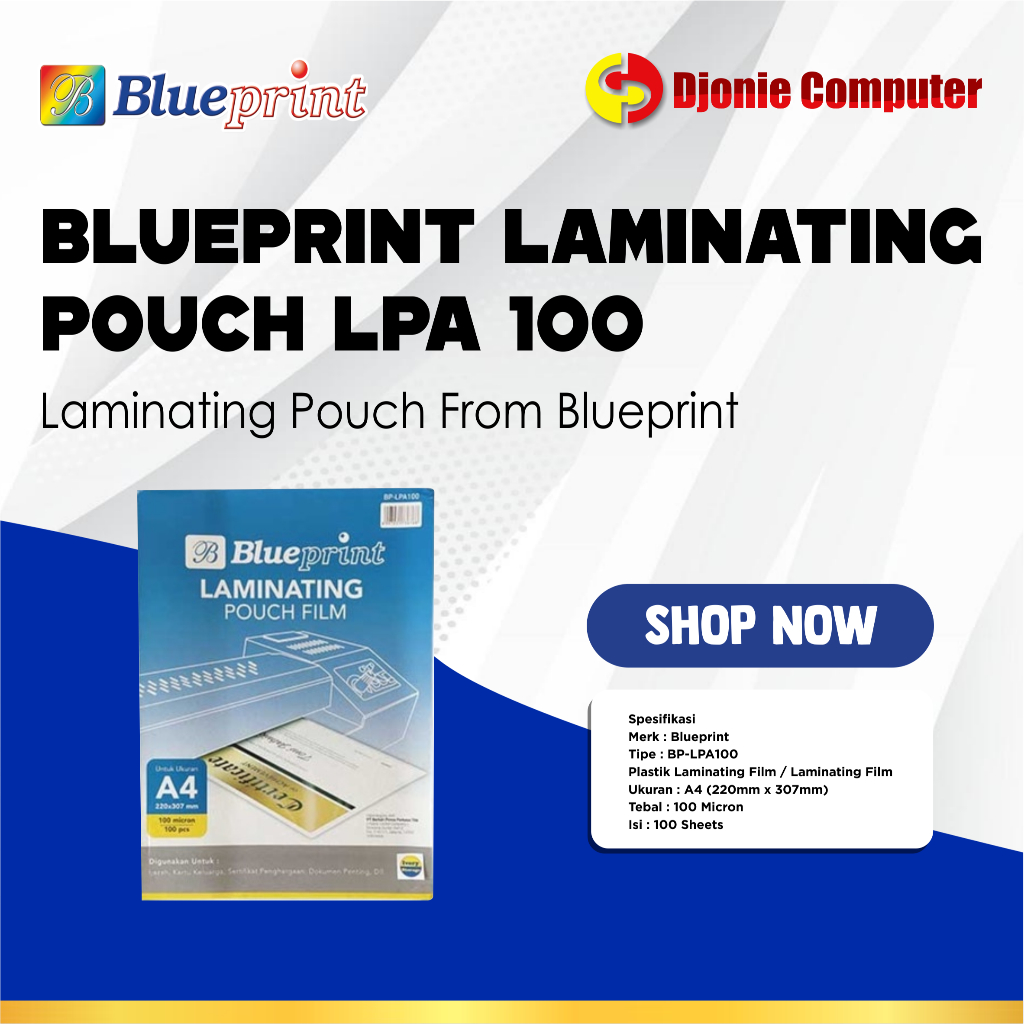 

Blueprint Laminating Pouch LPA 100 A4