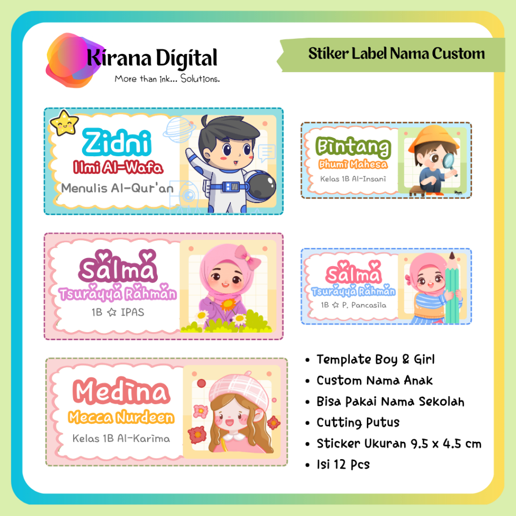 

STIKER LABEL NAMA CUSTOM KARAKTER LUCU