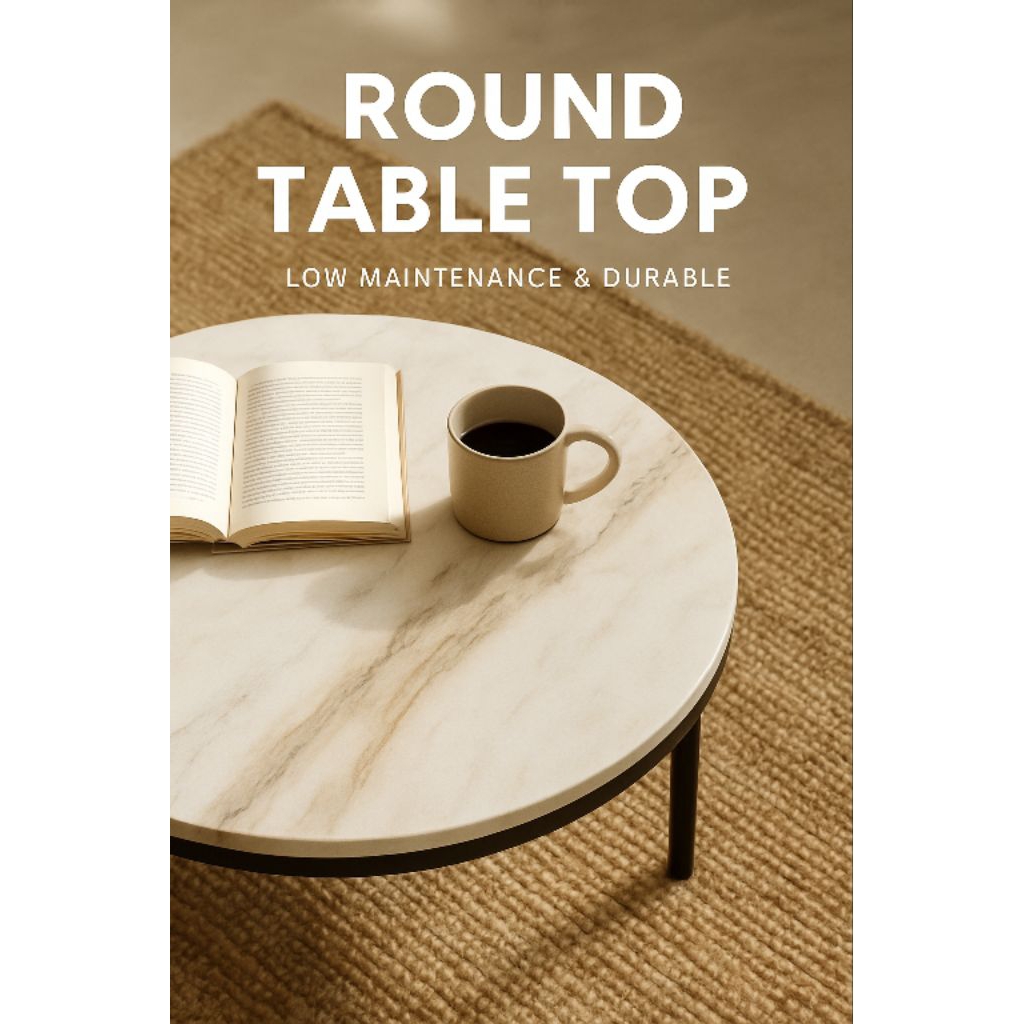 DILBAR Round Top Table, top meja bulat hpl (hanya top saja)