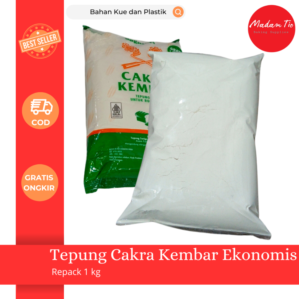 

SALE Tepung Cakra Kembar Eko 1kg Repack