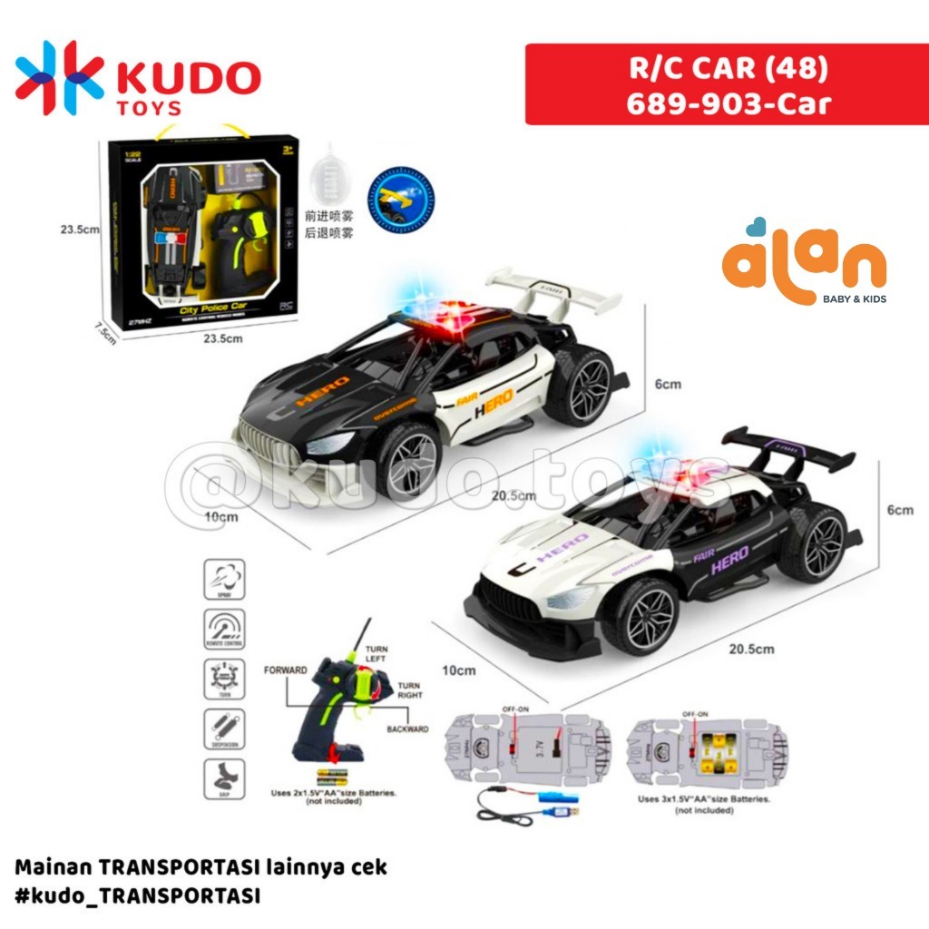 689-903 City Police Car / Mainan Mobil Remot / Remote Control Toys