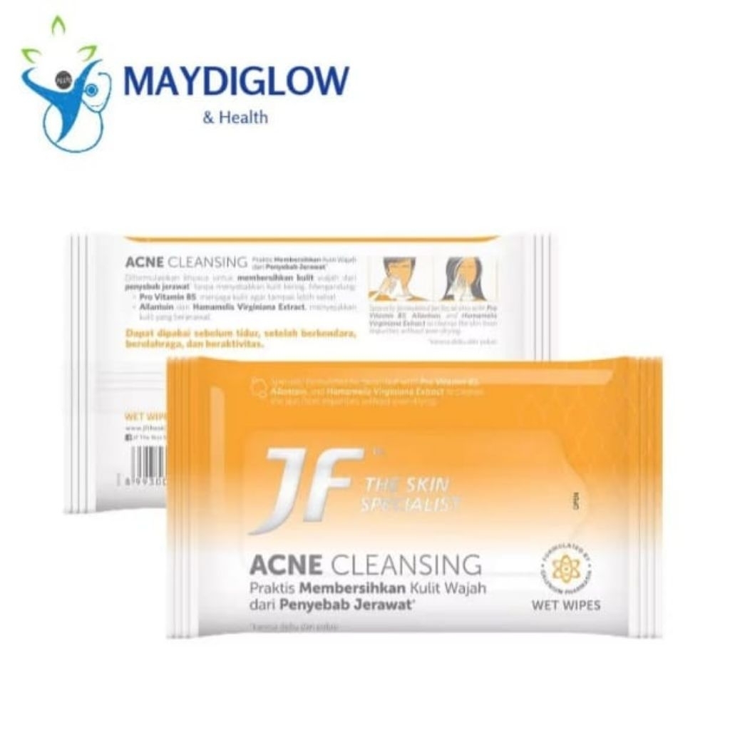JF Acne Cleansing Wet Wipes (Tisu Basah ) untuk kulit berjerawat