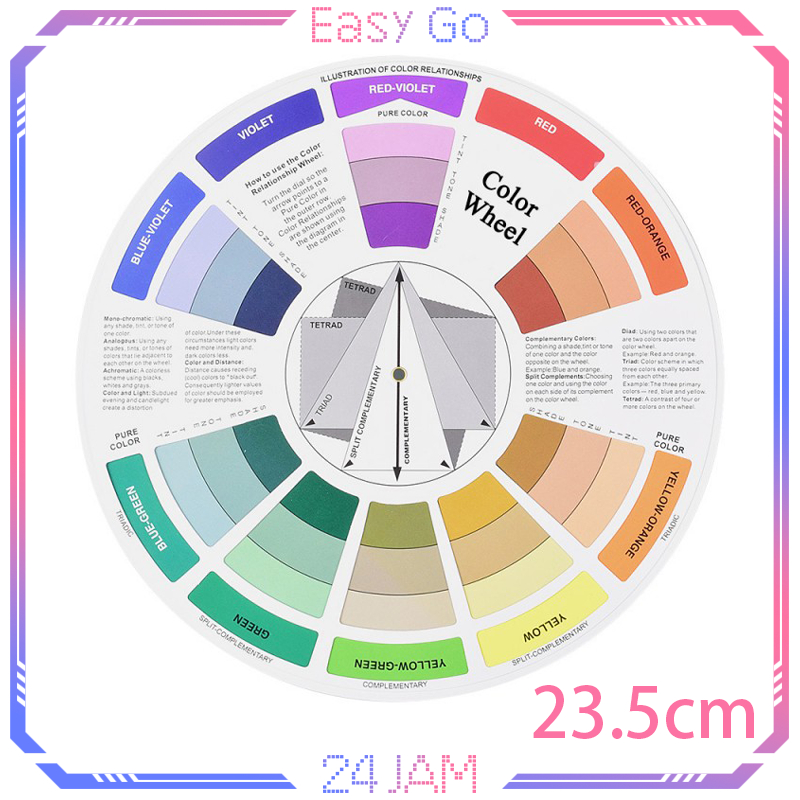

Color Wheel Ukuran 24cm Color Wheel For Mixing Guide Cakra Warna Colour Wheel Roda Warna
