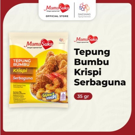 

MamaSuka - Tepung Bumbu Krispi Serbaguna 35 gr isi 1 PC |Tepung Bumbu Krispi Serbaguna 35 gr isi 5 PC