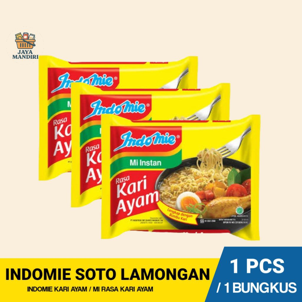 

Indomie Kari Ayam - Mi Rasa Kari Ayam - 1 Pcs / 1 bungkus