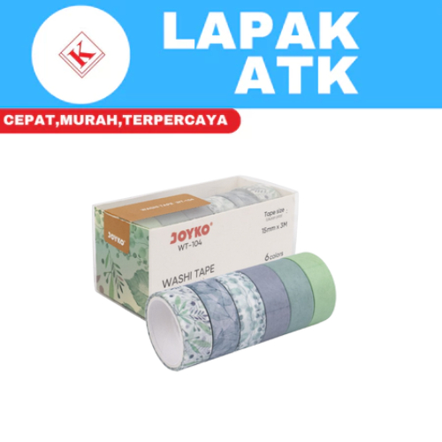 

Washi Tape Pita Perekat Selotip Kertas Warna Joyko WT-101~105 +