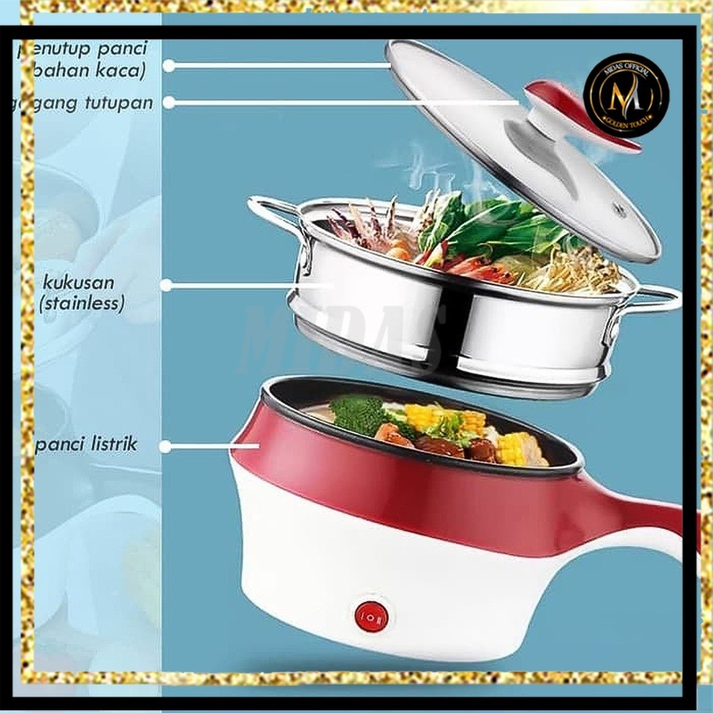 PANCI LISTRIK HIU PORTABEL/ALAT MASAK ELEKTRIK ANAK KOS ANTI KARAT PRAKTIS/TEMPAT MASAK MIE INSTANT