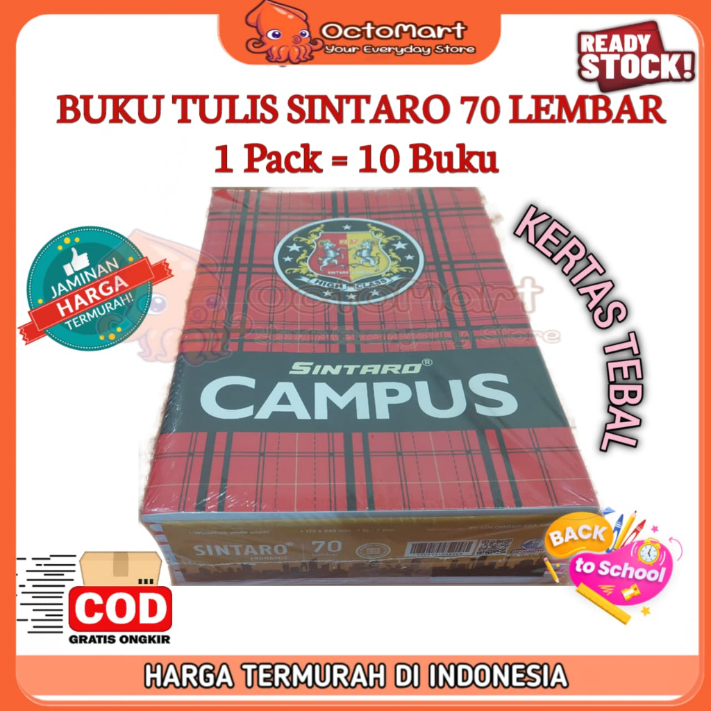

Buku Tulis SINTARO Panjang 70 Lembar / Buku Tulis Campus 70 Lembar