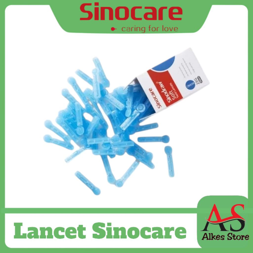 Lancet Blood Isi 50Pcs  Lancet Sinocare Jarum Ambil Darah  Sinodraw Sinocare