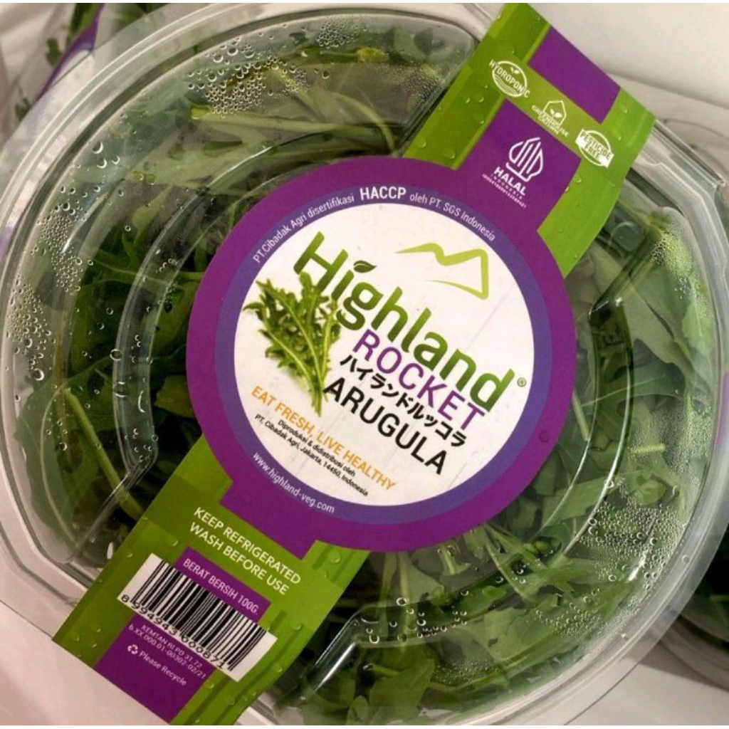 

Highland Rocket Wild Salad / Sayur Arugula / Salad Rocket / 100 gr