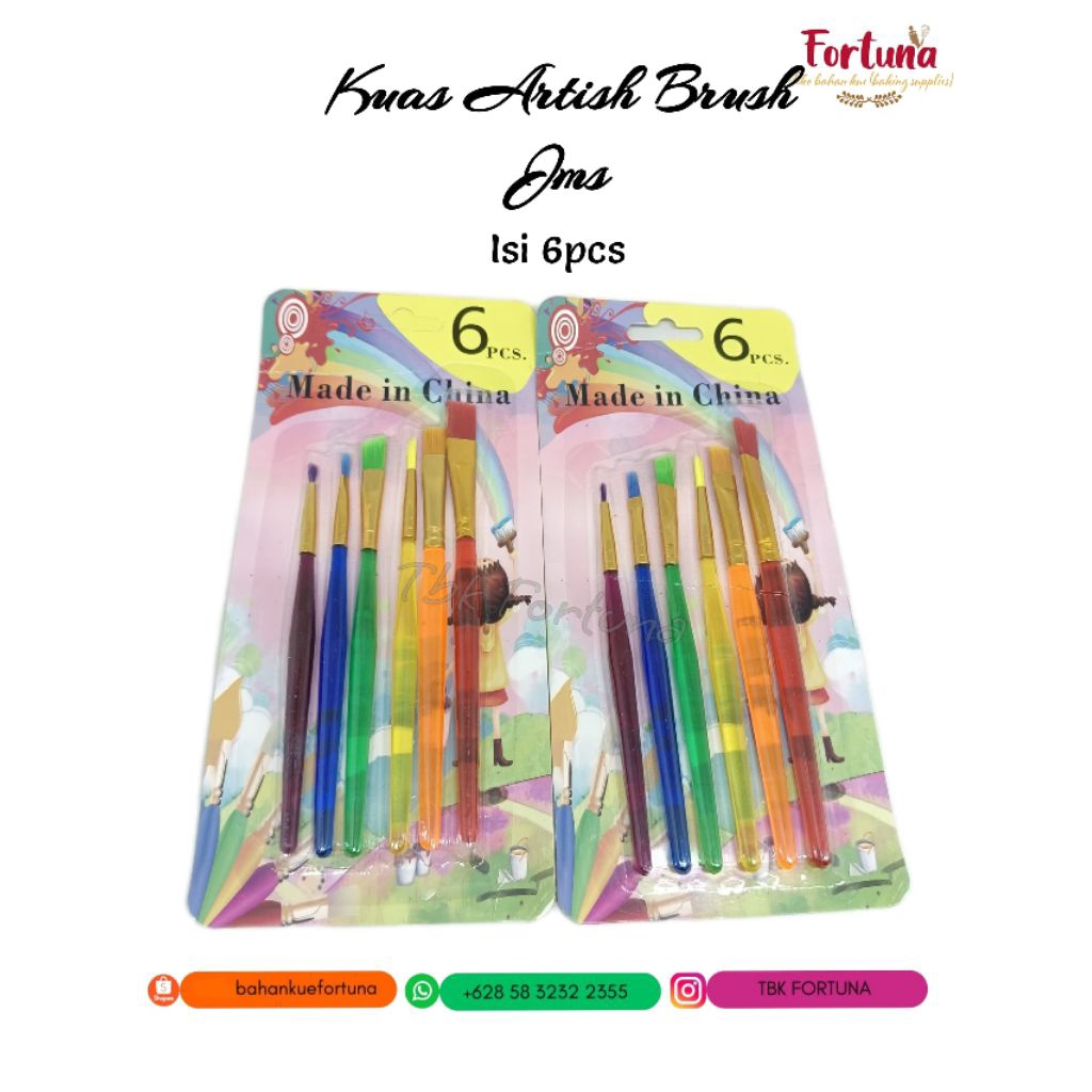 

Kuas Artish Brush isi 6 JMS(1pak)