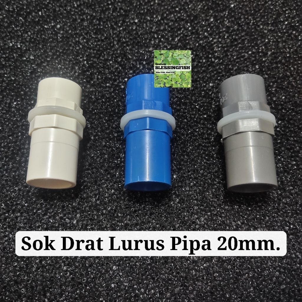 Sok Drat 20mm Flexible Release Pipa Aquarium 20mm Soket Drat Lurus Pipa Aquarium 20mm Sok Drat Relea
