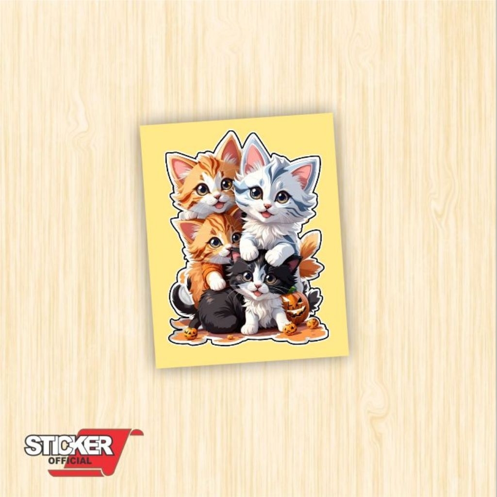

stiker kucing lucu, stiker kucing, kucing stiker reflektive nyala