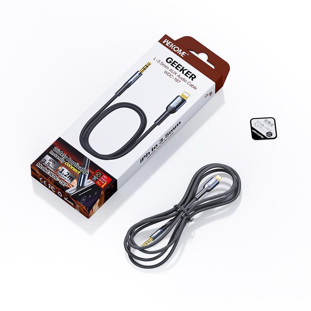 [ Smart ]  Wekome Geeker Kabel Aux To Lightning (iPhone) WDC 197  / kabel aux ke iphone
