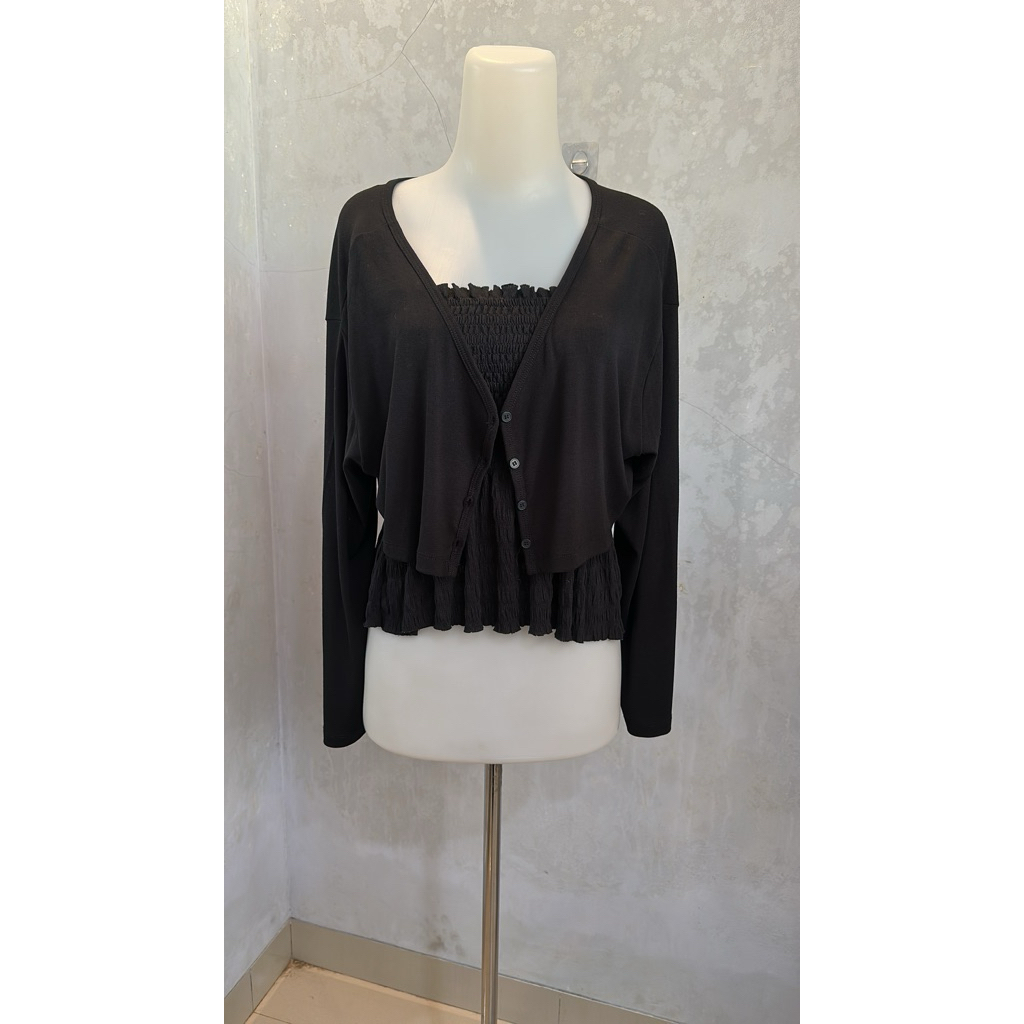 cardigan rajut halus