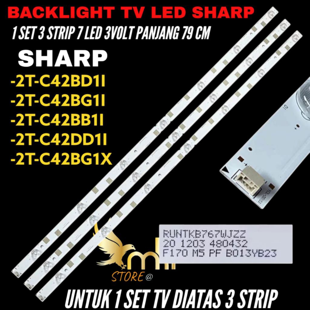 BACKLIGHT TV LED SHARP 42 INCH 2T-C42BD1I- 2T-C42BG1I- 2T-C42BB1I- 2T-C42DD1I- 2T-C42BG1X BACKLIGHT 