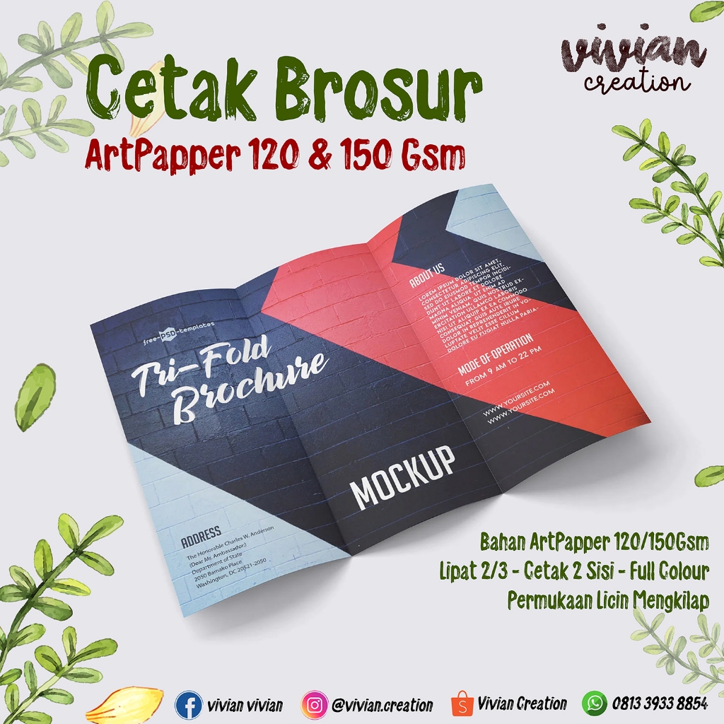 

Cetak Brosur Full Color A4 | Kualitas Premium | Brosur Lipat 2 / 3 Full Color – Kertas Art Paper