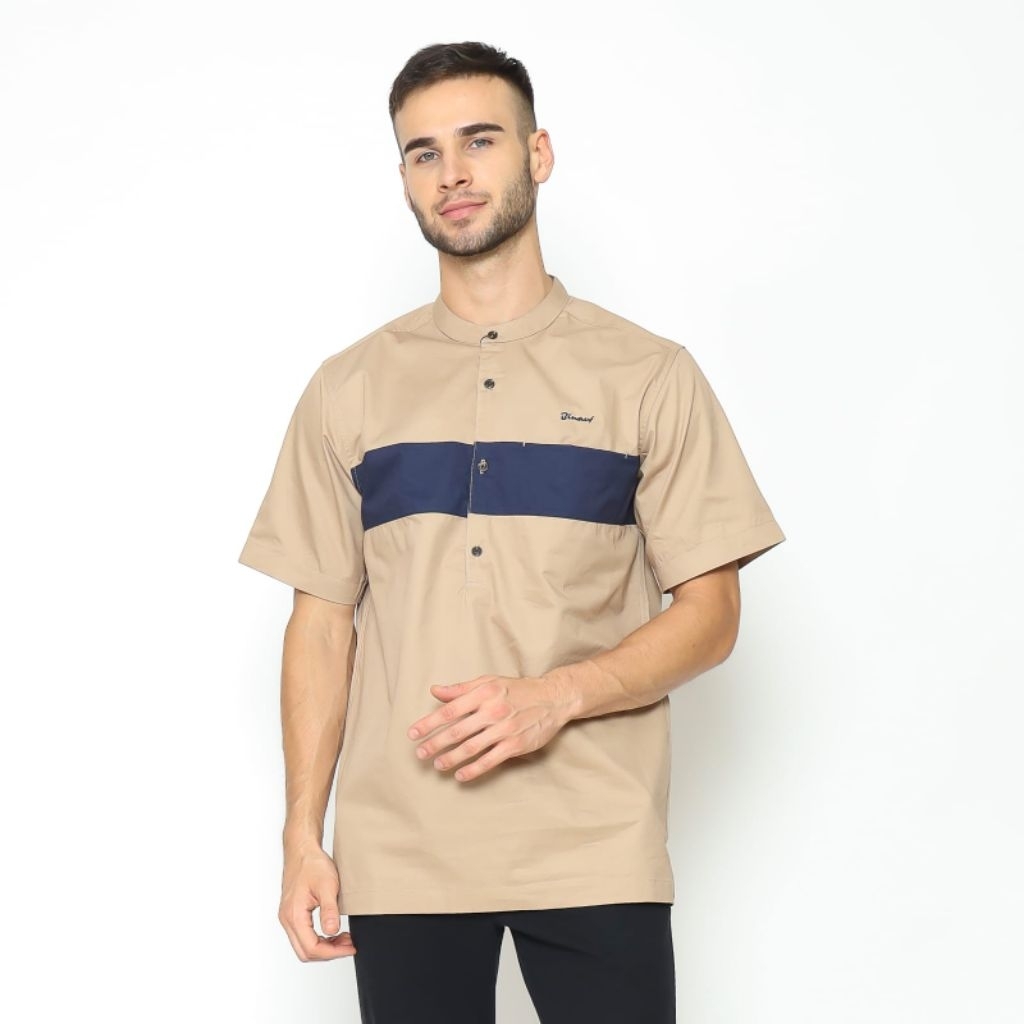 Binauf Kemko lengan pendek Contrast chest / baju koko harian