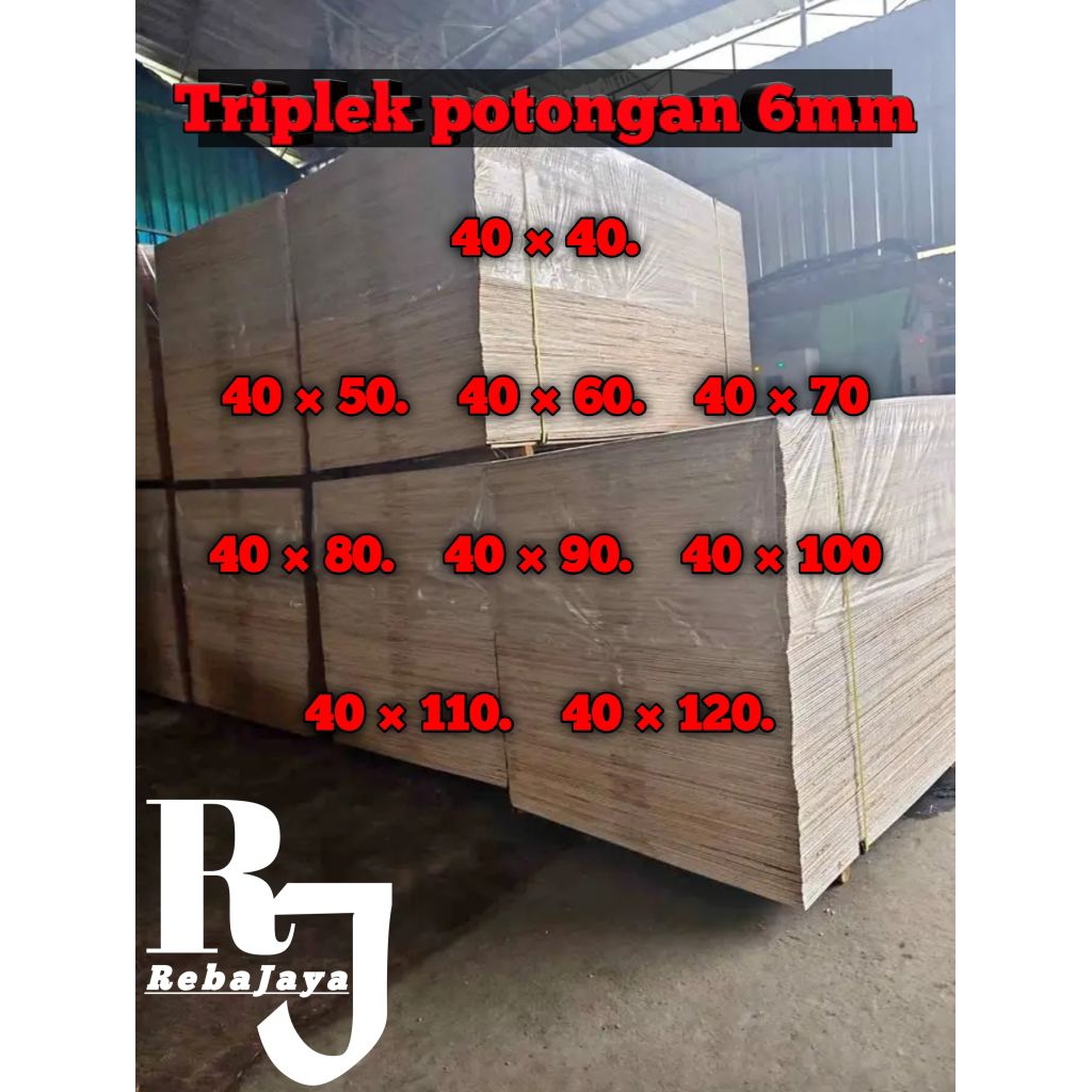 Triplek potongan 6mm mulai 40cm semi Meranti