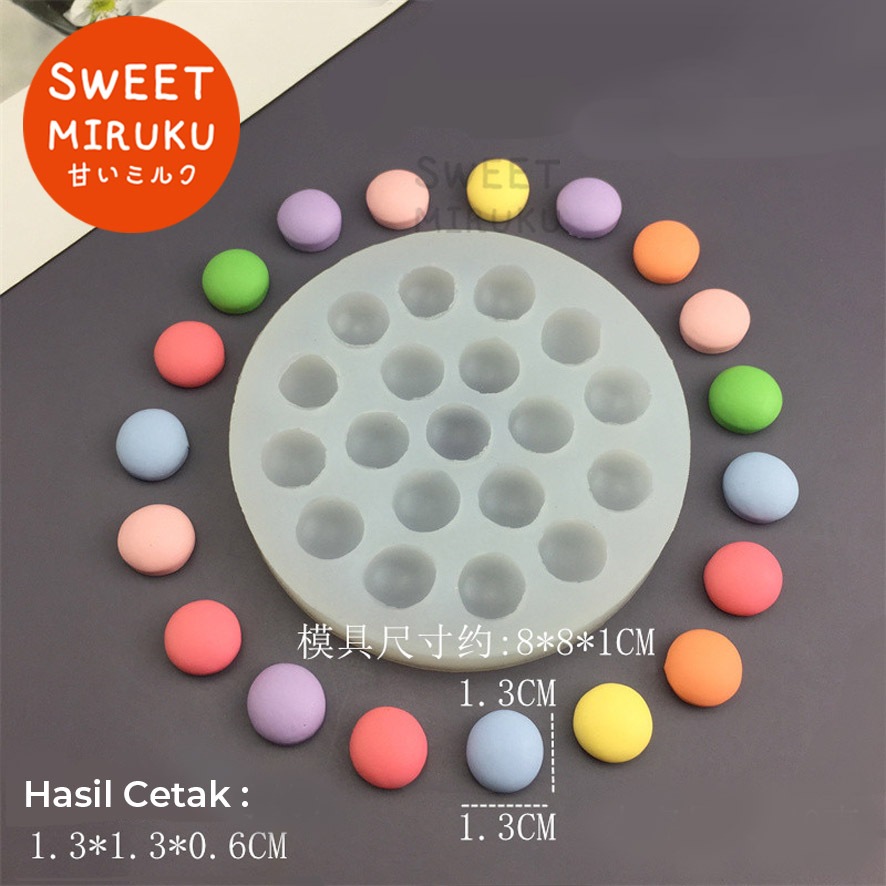 B142 CETAKAN SILIKON BULAT SETENGAH BOLA LINGKARAN UNTUK COKLAT PUDDING MOUSSE JELLY FONDANT ES BATU