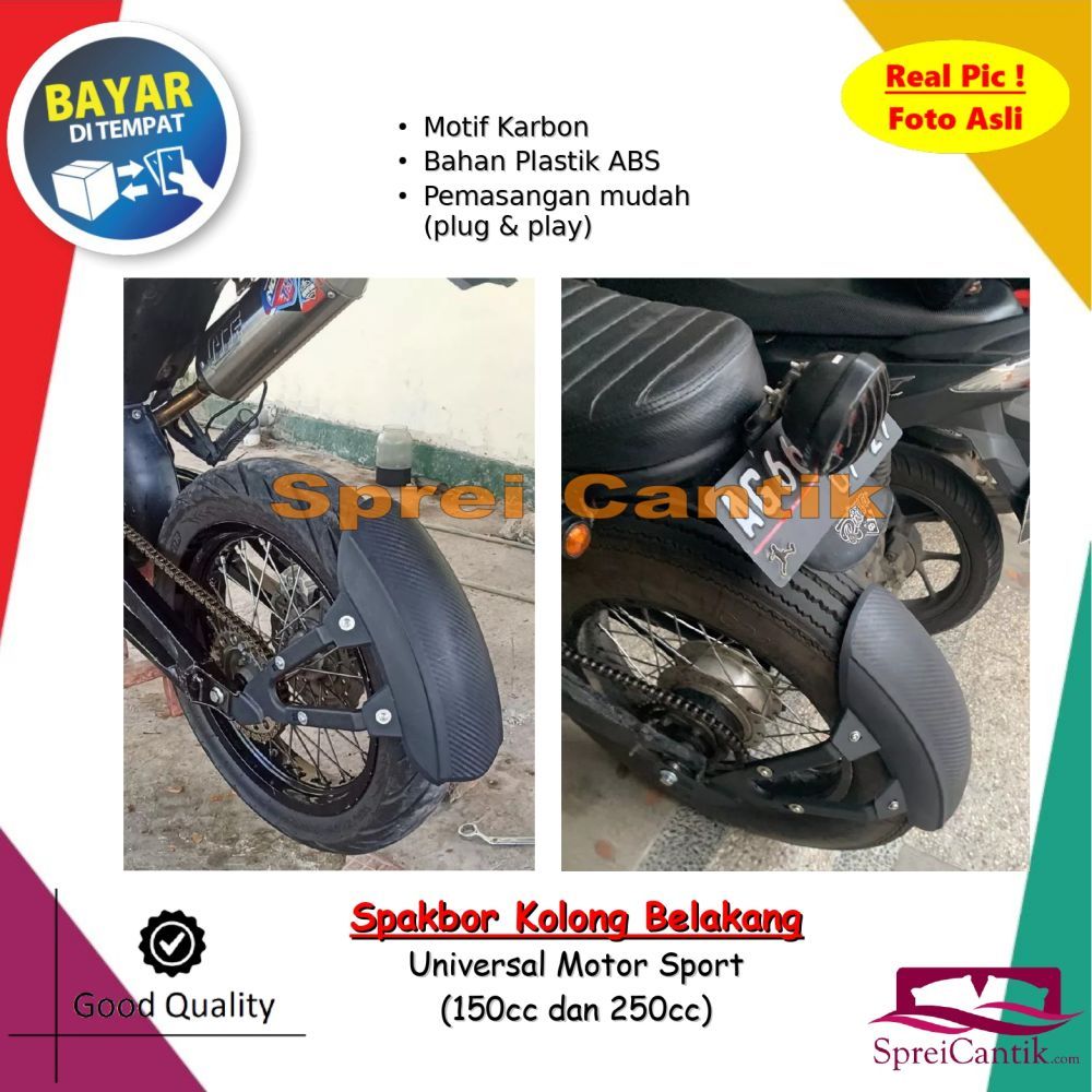 Spakbor Belakang R15 R25 CBR NINJA GSX CB150R VIXION BYSON XABRE MEGAPRO MX KING TIGER VERZA SCORPIO