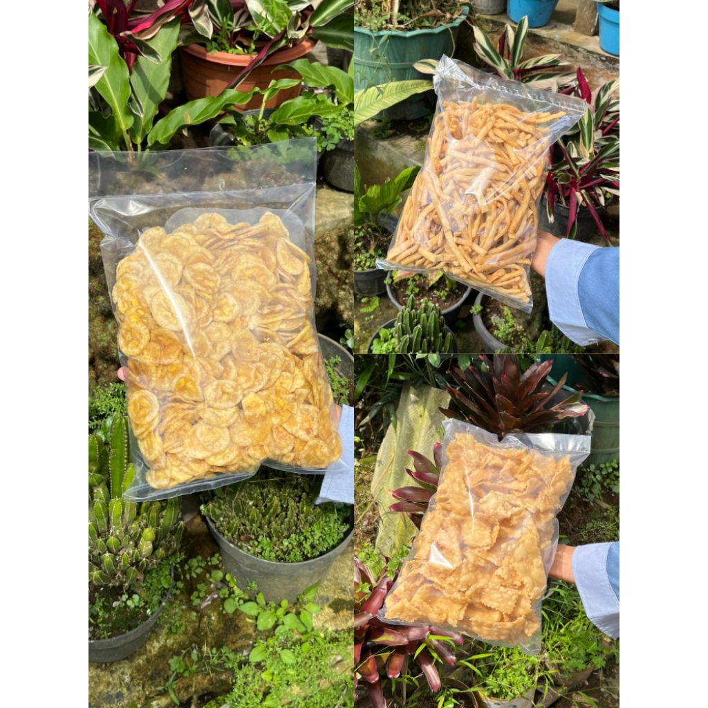 

PAKET COMBO 3in1 - Keripik Pisang + Pangsit Kriuk + Stik Goreng || Cemilan Renyah dan Gurih