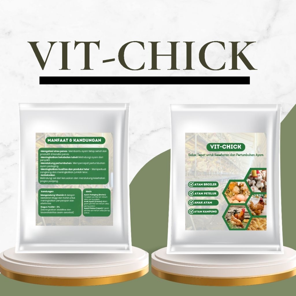 Vit-Chick @1kg, Vitamin C khusus untuk ayam pedaging (Broiler) dan ayam petelur ( layer) serta DOC,,