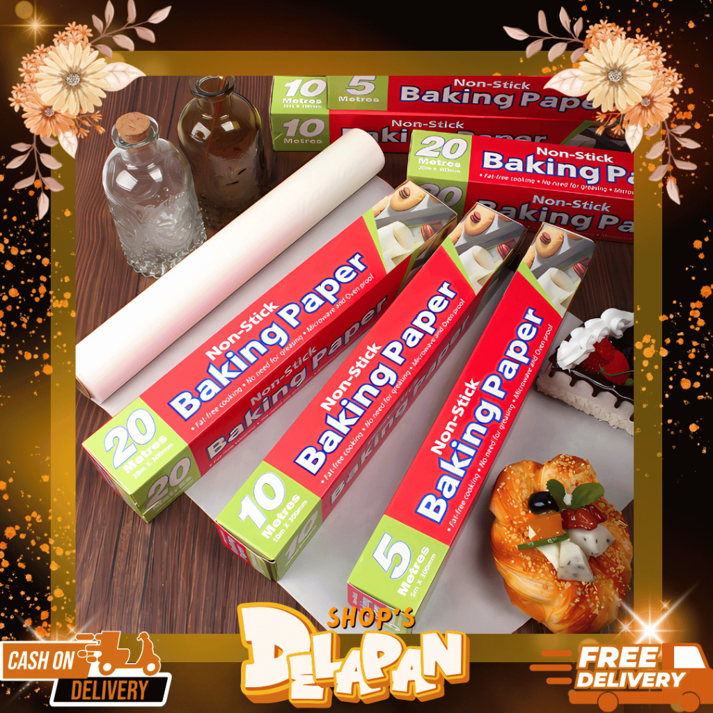 DELAPAN | Baking Paper Kertas Roti Alas Roti Silicone / Baking Paper Motif /Baking Paper Kertas Miny